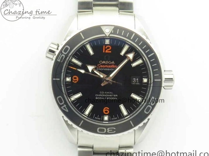 1218 Durable Planet Ocean Professional Ceramic Bezel 45.5mm 1:1 VSF Best Edition Orange Markers on SS Bracelet A8500 Super Clone 8052